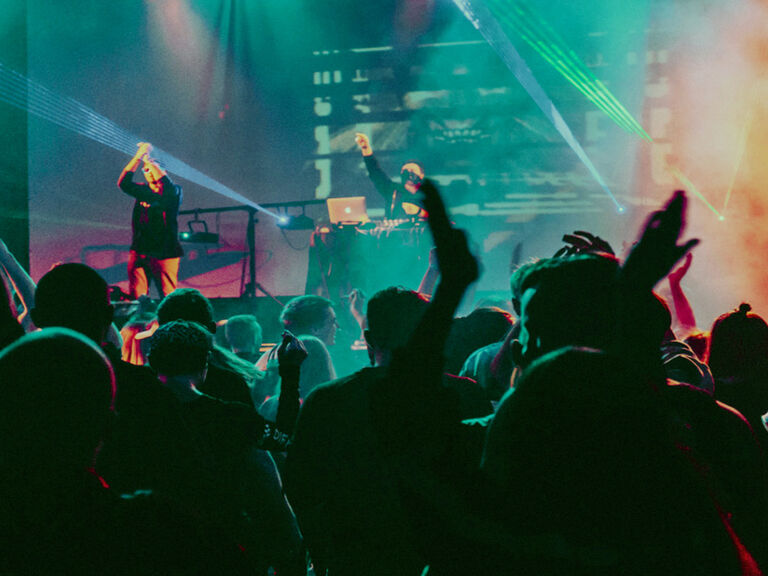 A band performing on stage