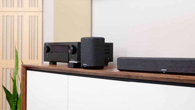 A group of Denon Home products