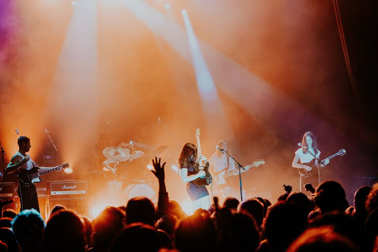 Full Flower Moon Band performing on stage