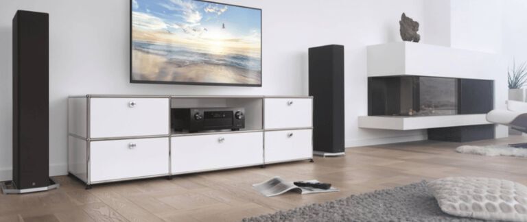 A Denon Home Theater set up