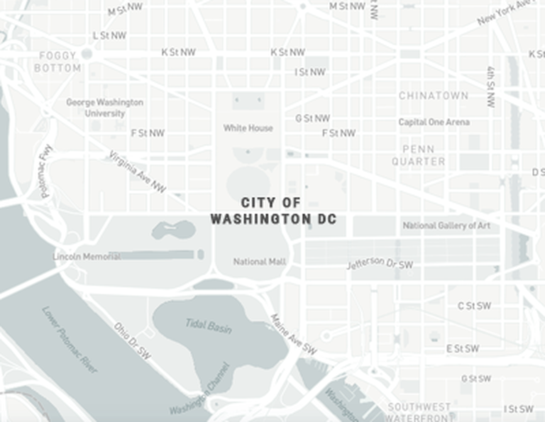 Map of Washington DC