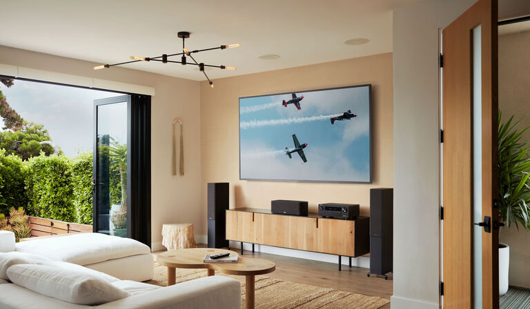 A home theater setup