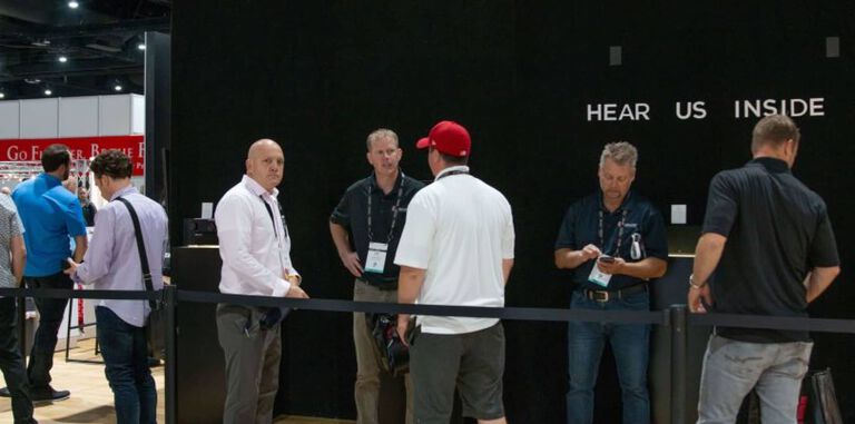 A line of people