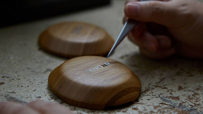 Denon Headphone Cuffs being made