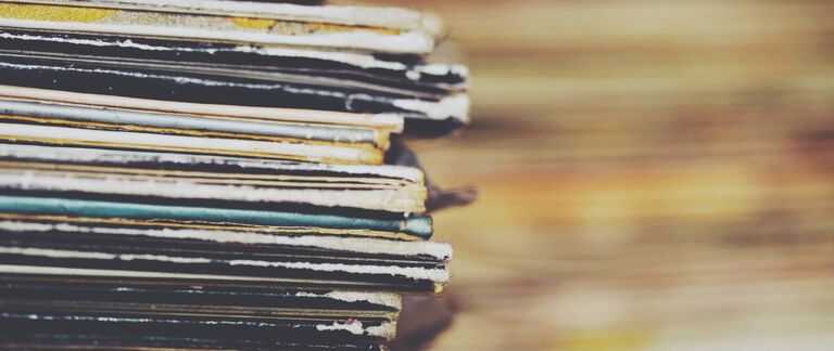 A stack of records