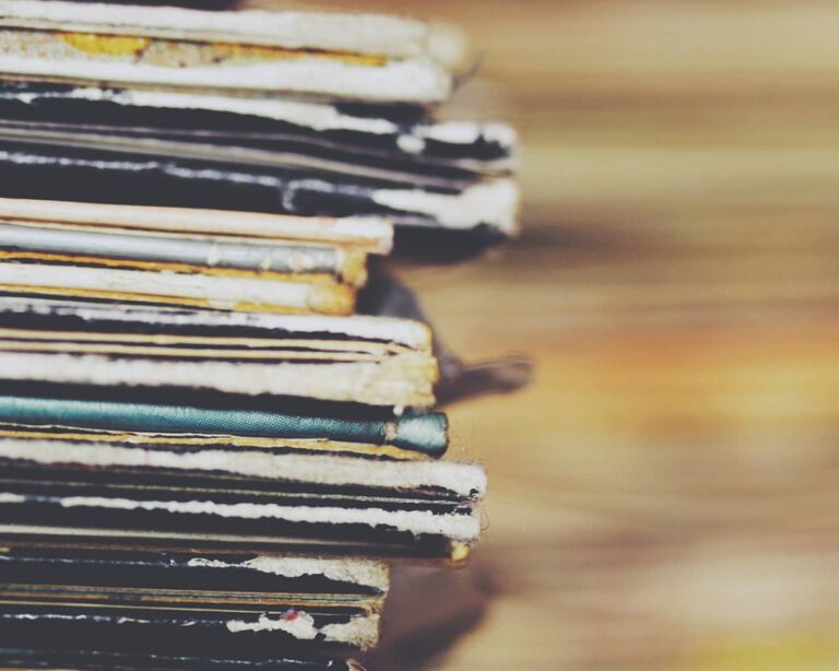 A stack of albums