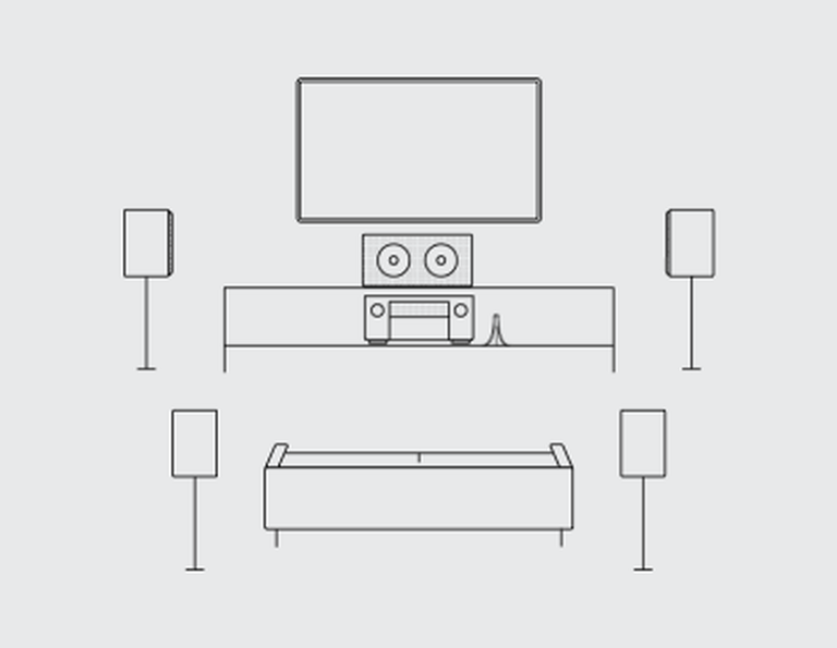 An icon of a home theater