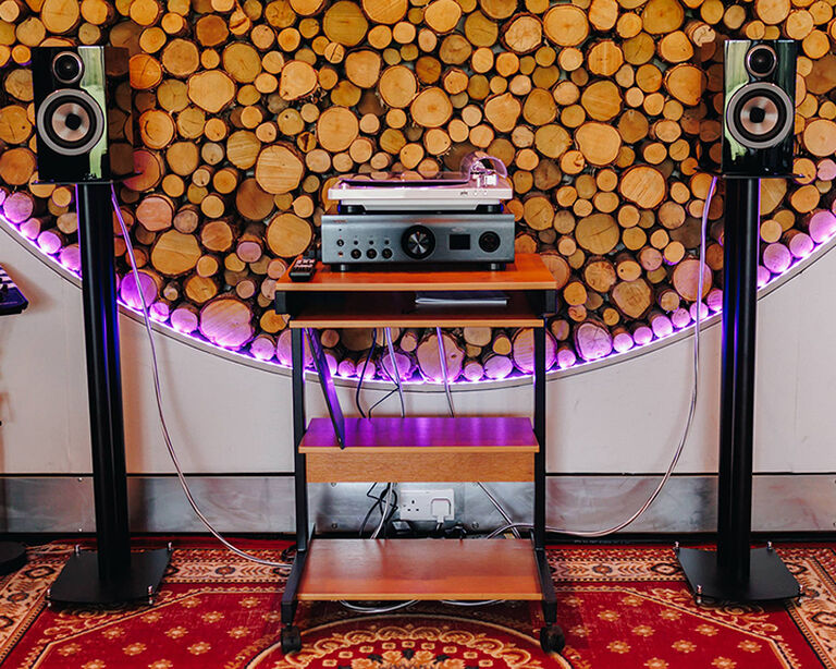 A speaker set up