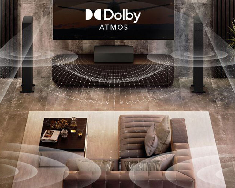 Denon AVR with Dolby logo