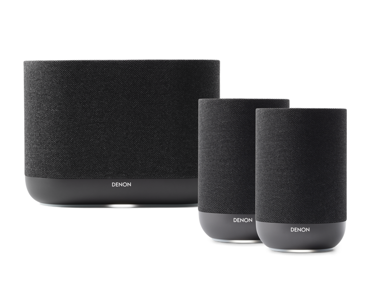 Denon Home 400 with Denon Home 200 (2-Pack) Multi-room Bundle, Charcoal, dynamic