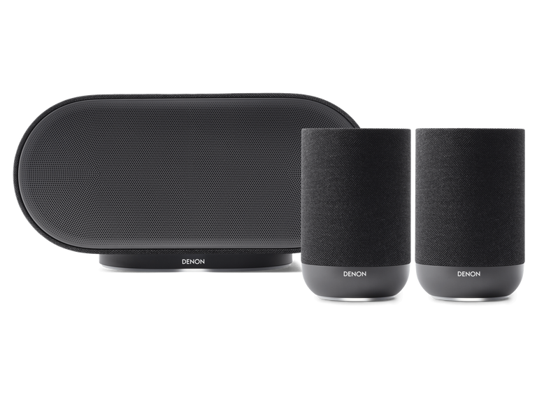 Denon Home 600 with Denon Home 200 (2-Pack) Multi-room Bundle, Charcoal, dynamic