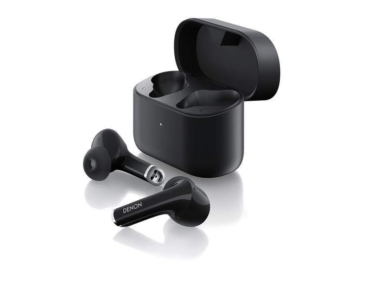 Denon Noise Cancelling Earbuds, Black, dynamic