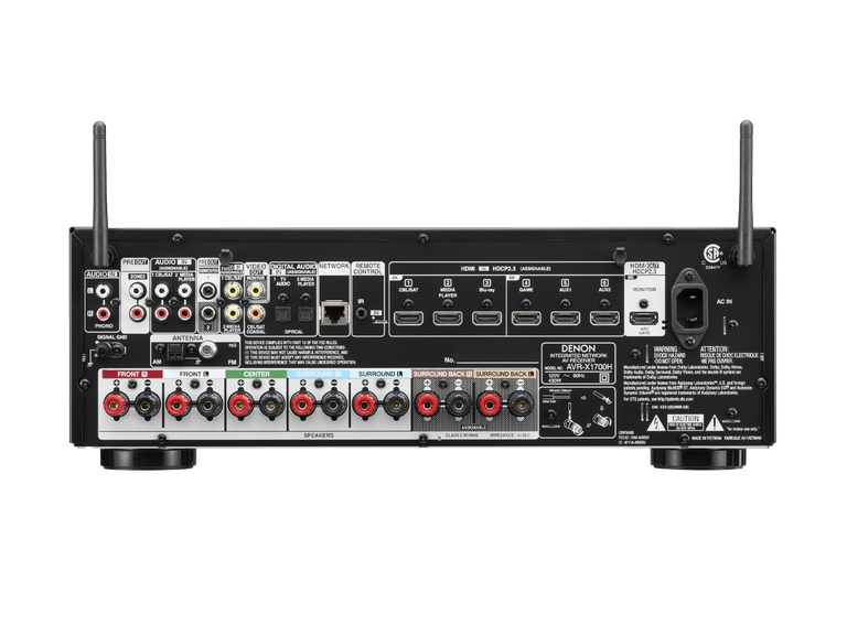AVR-X1700H, Black, dynamic