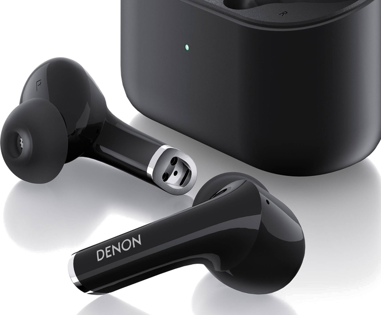 Denon Noise Cancelling Earbuds, Black, dynamic
