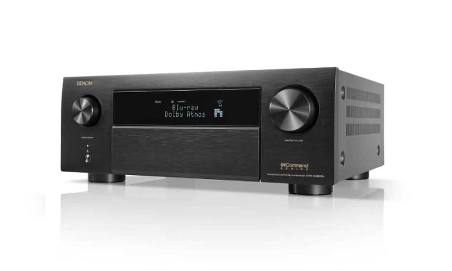 An AV Receiver on a white background