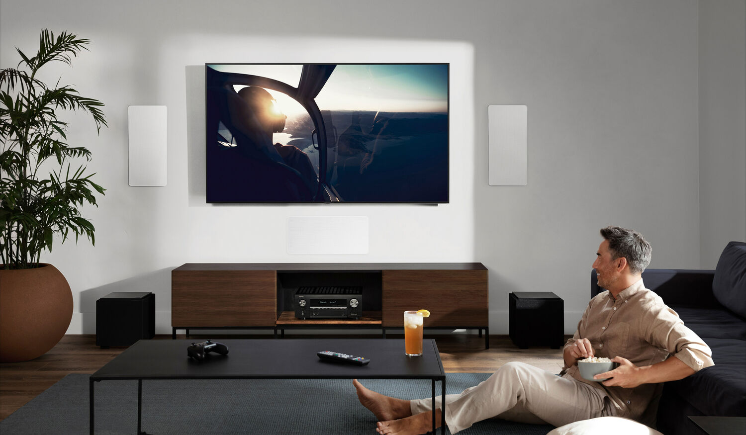 A group of Denon Home products