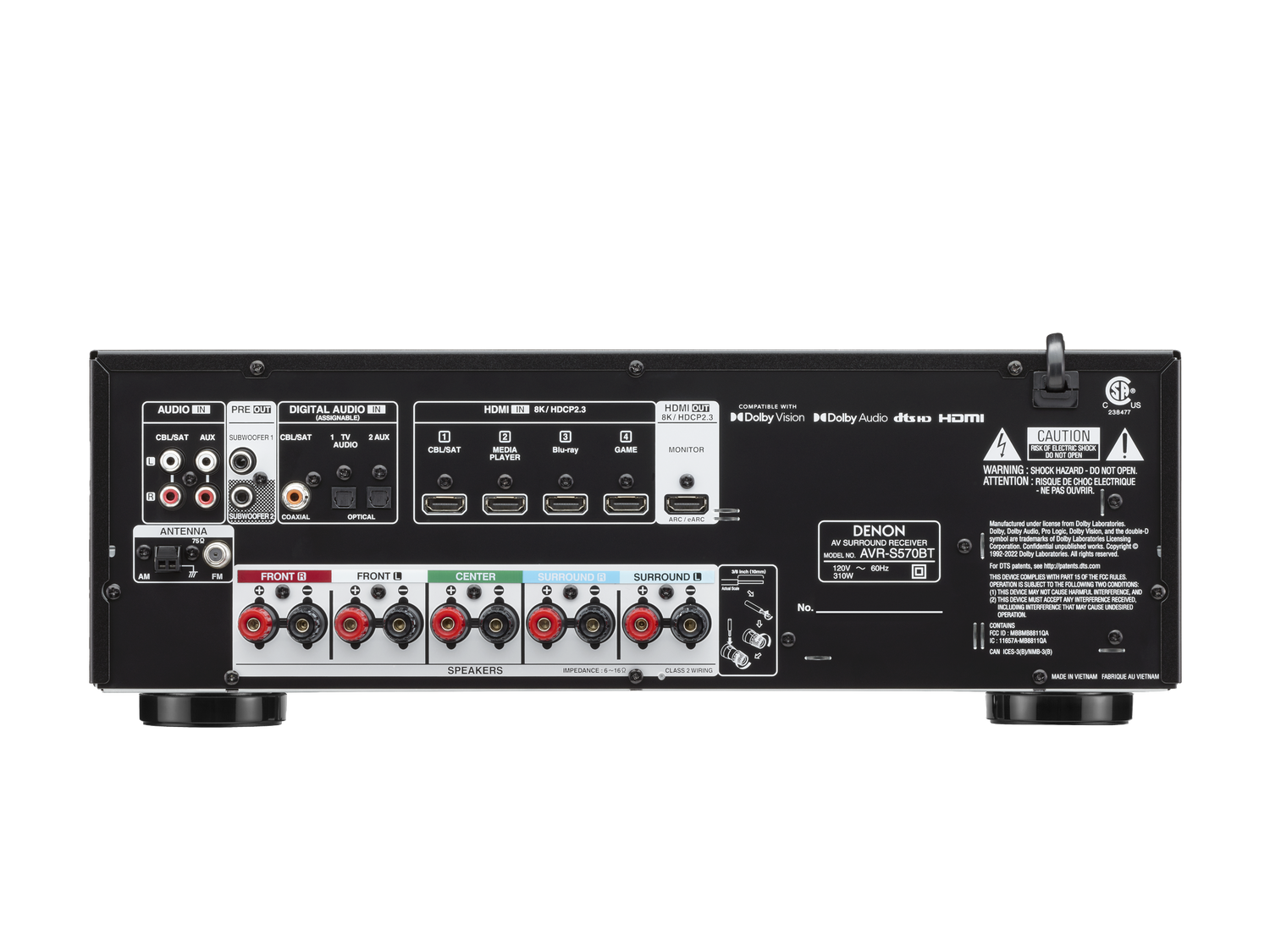 AVR-S570BT, Black, dynamic