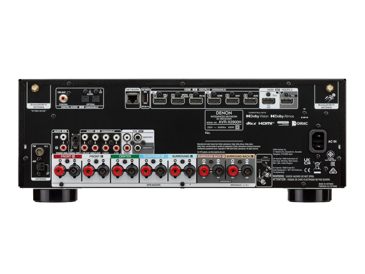 AVR-X2900H, Black, dynamic