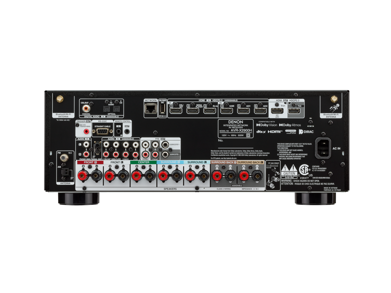 AVR-X2900H, Black, dynamic
