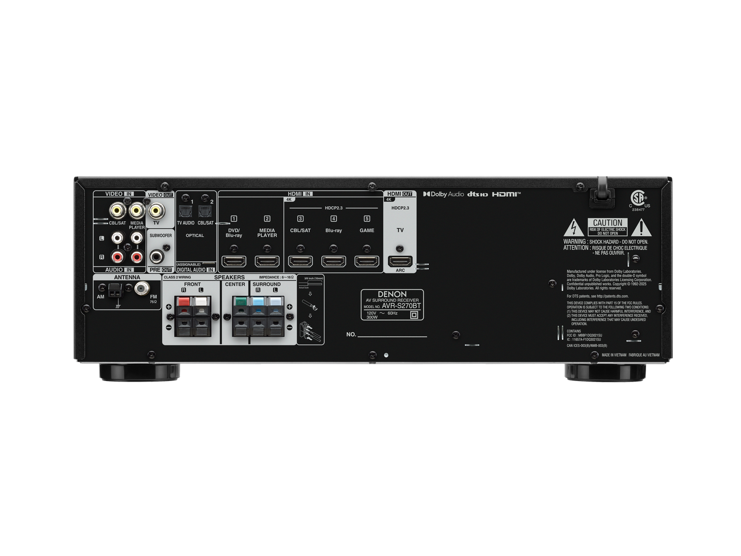 AVR-S270BT, Black, dynamic