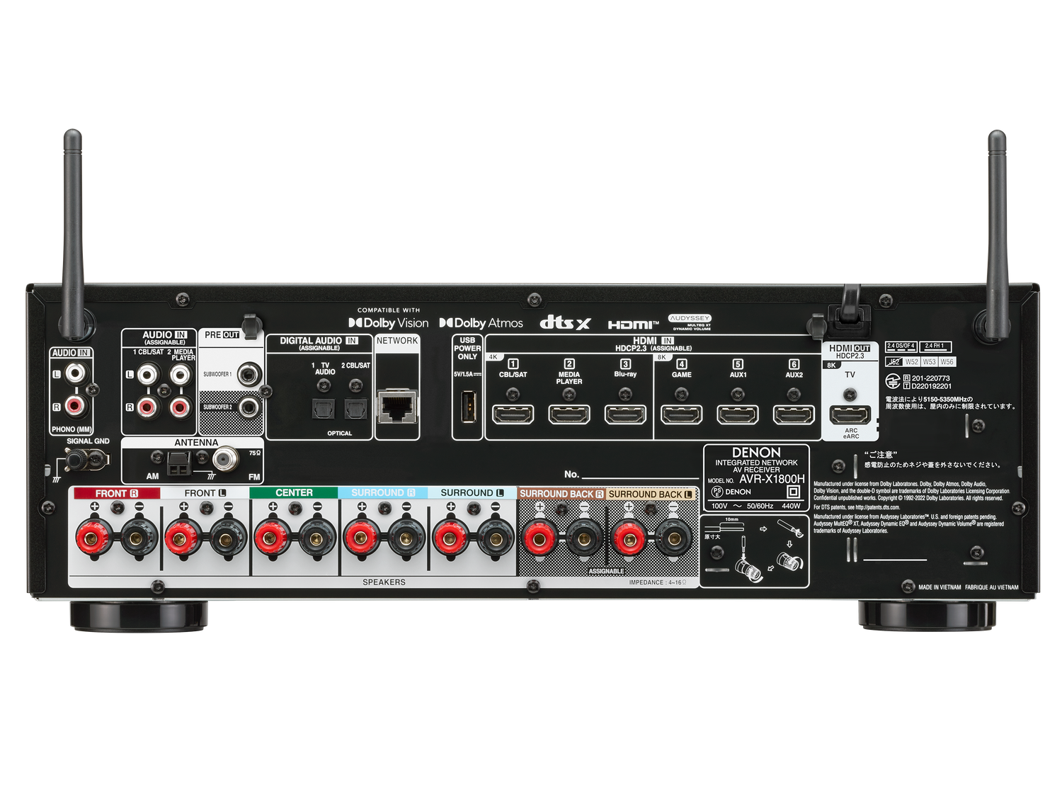 AVR-X1800H, , dynamic
