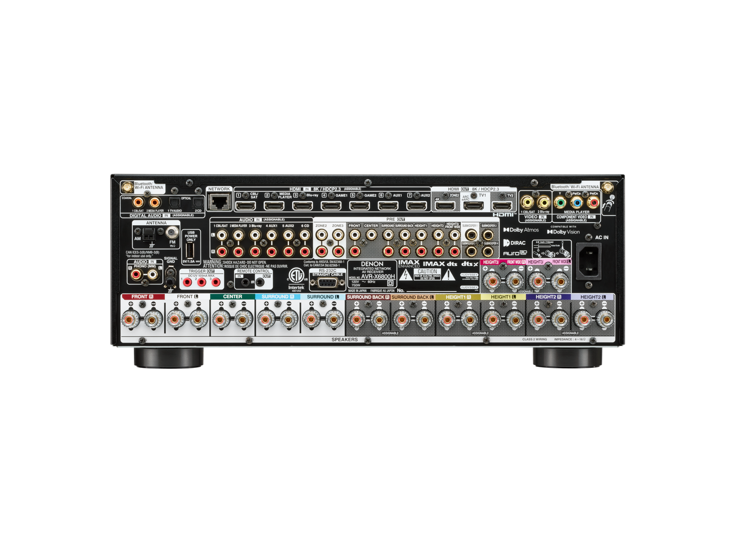 AVR-X6800H, Black, dynamic