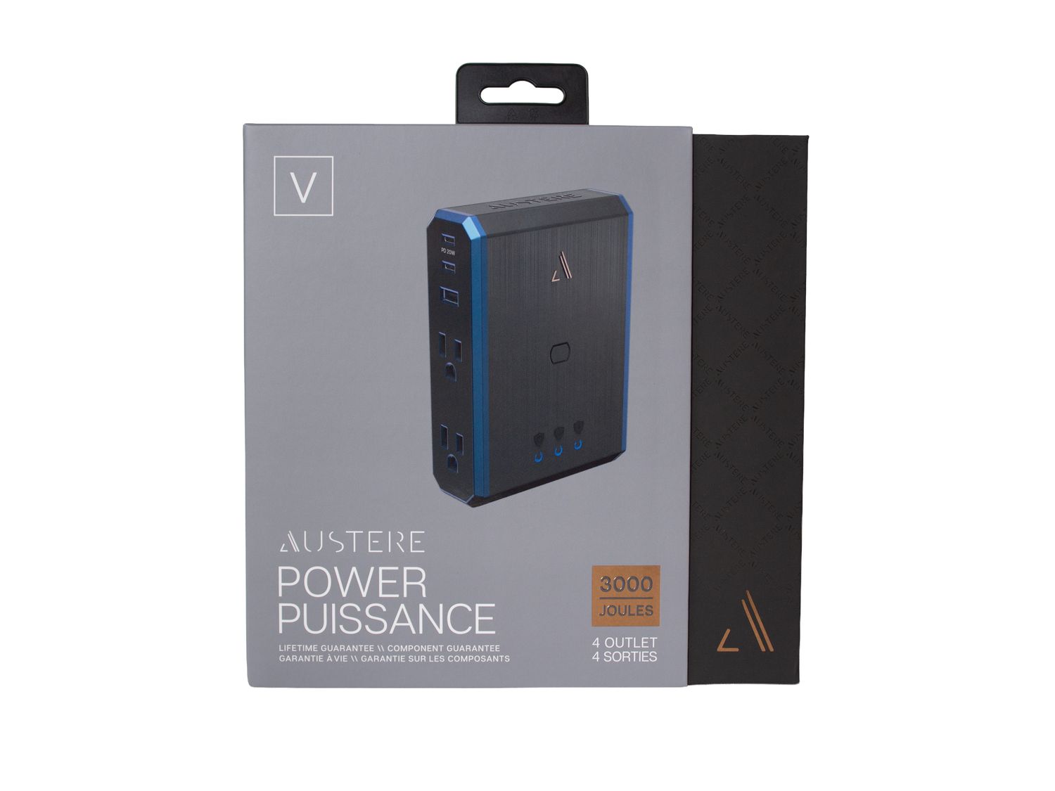 V Series Power 4-Outlet Surge Protector and Charger, , dynamic