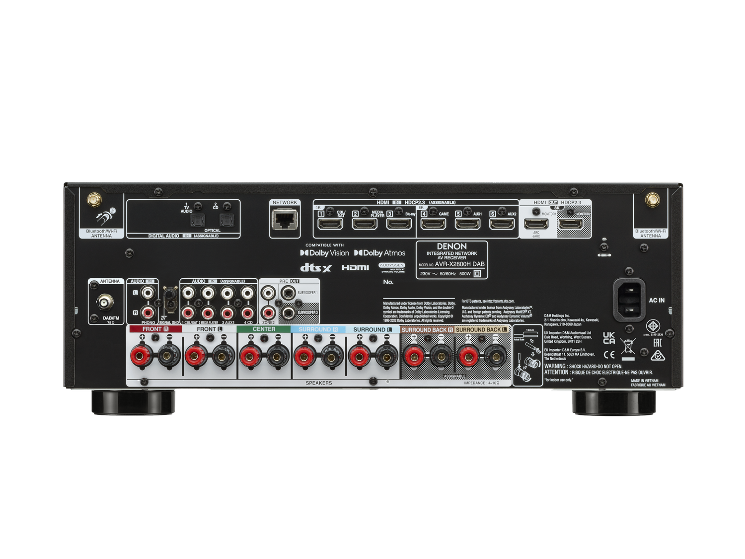 AVR-X2800H DAB, Black, dynamic