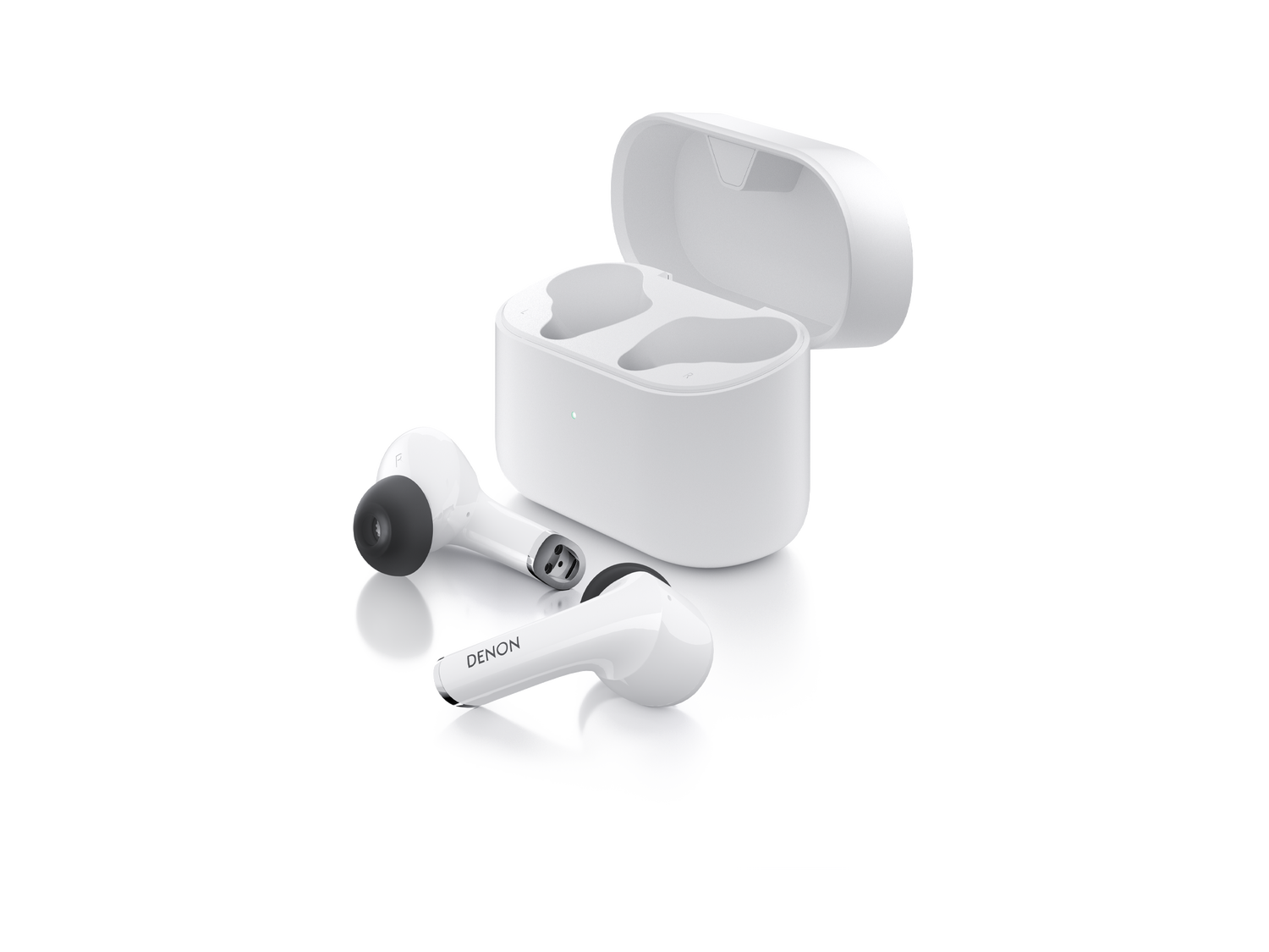 Denon Noise Cancelling Earbuds, White, dynamic