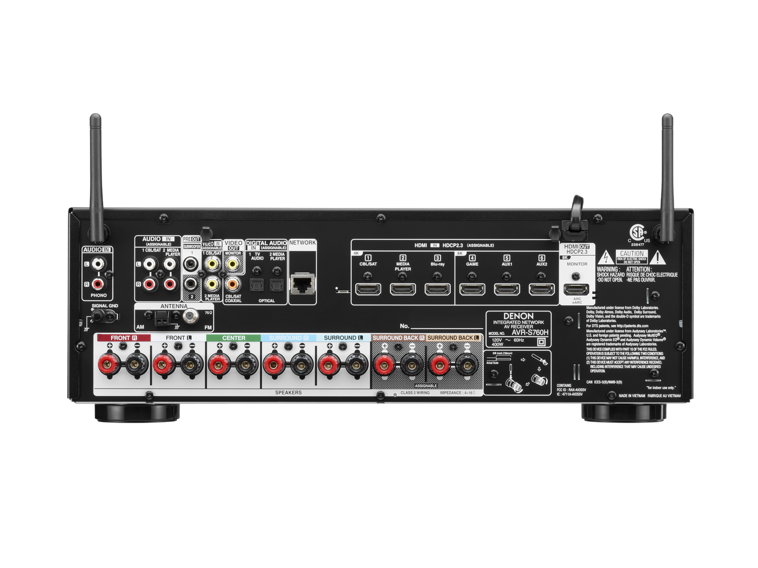 AVR-S760H, Black, dynamic