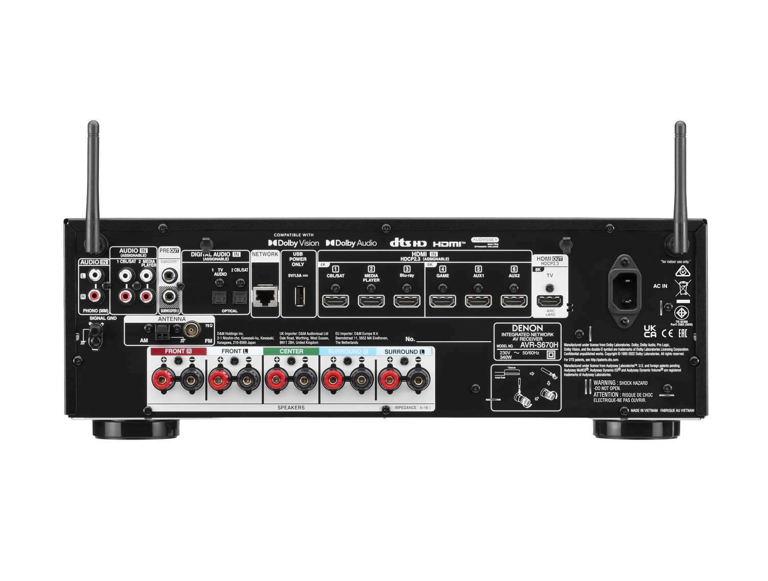 AVR-S670H, Zwart, dynamic