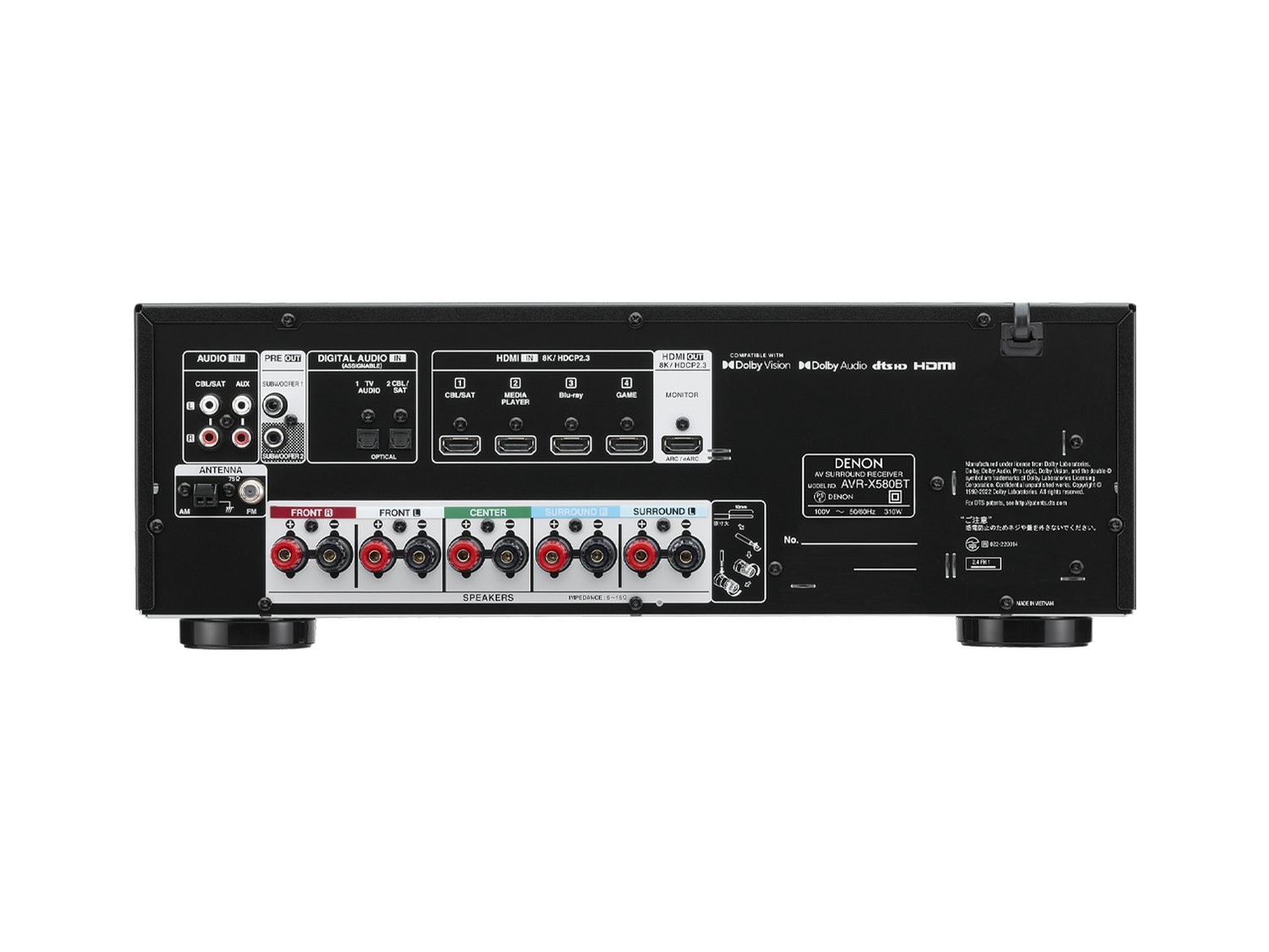 AVR-X580BT, ブラック, dynamic