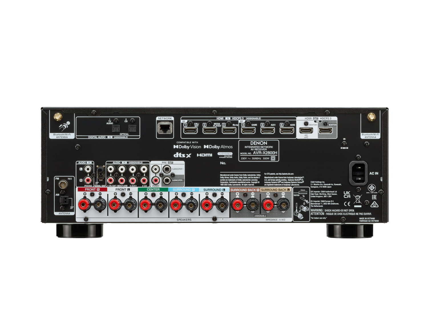 AVR-X2800H, Black, dynamic