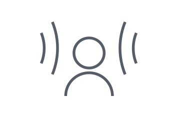 Listening person icon